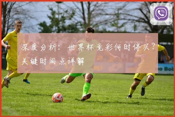深度分析：世界杯竞彩何时停买？关键时间点详解